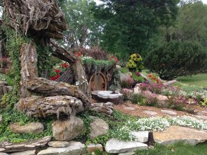 Ent beside a Hobbit Hole in Dorval Garden, Quebec - MontrealMadame.com
