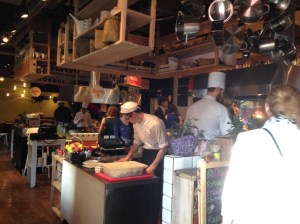 Upscale cafeteria with an open kitchen concept. Good Food - Reasonable prices. What's not to love?